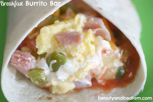 Breakfast burrito bar