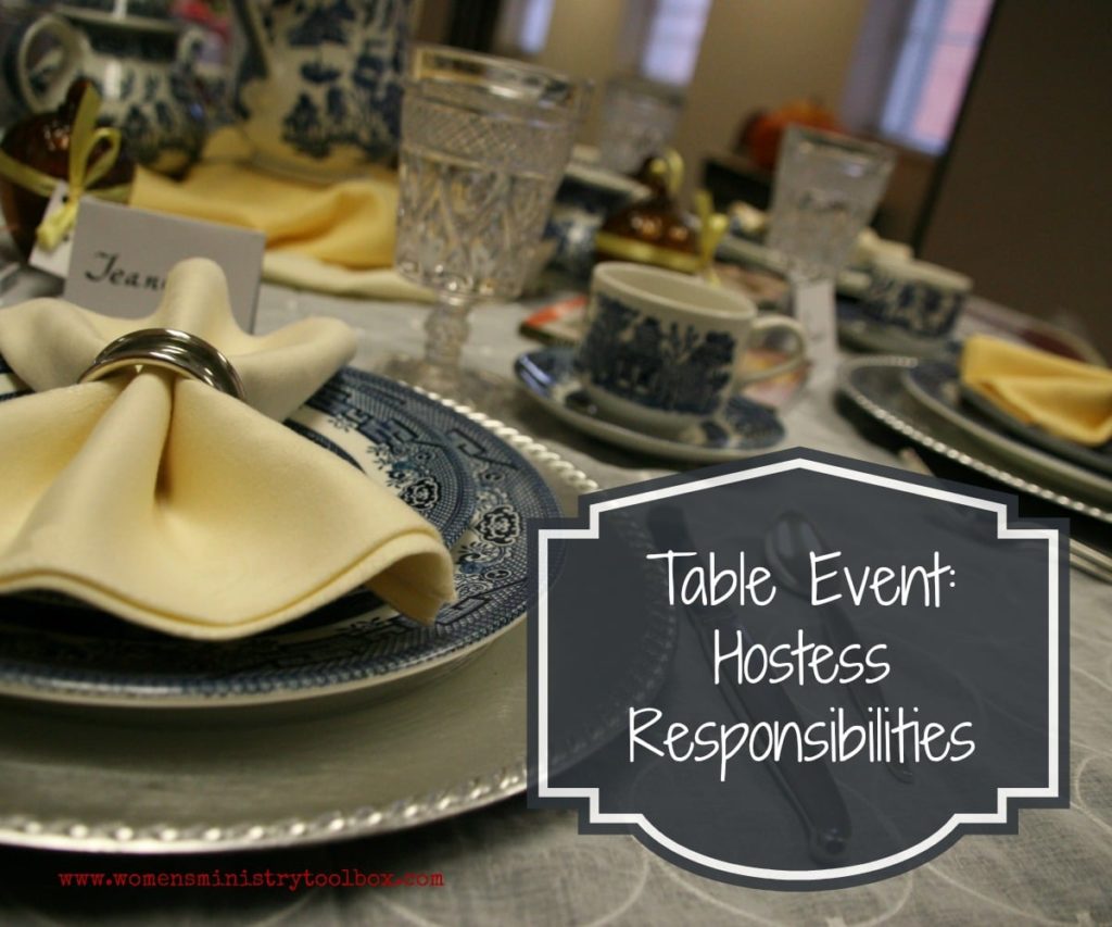 Table Event Hostess Responsibilities