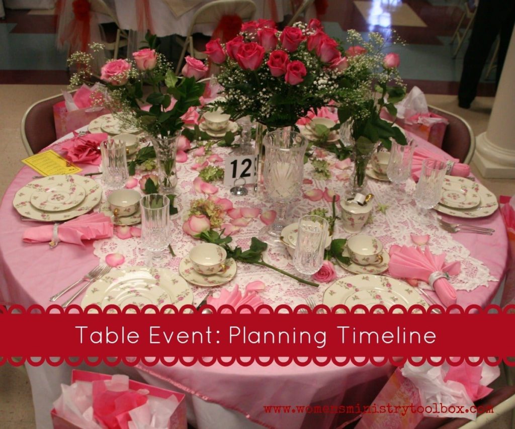 Table Event: Planning Timeline