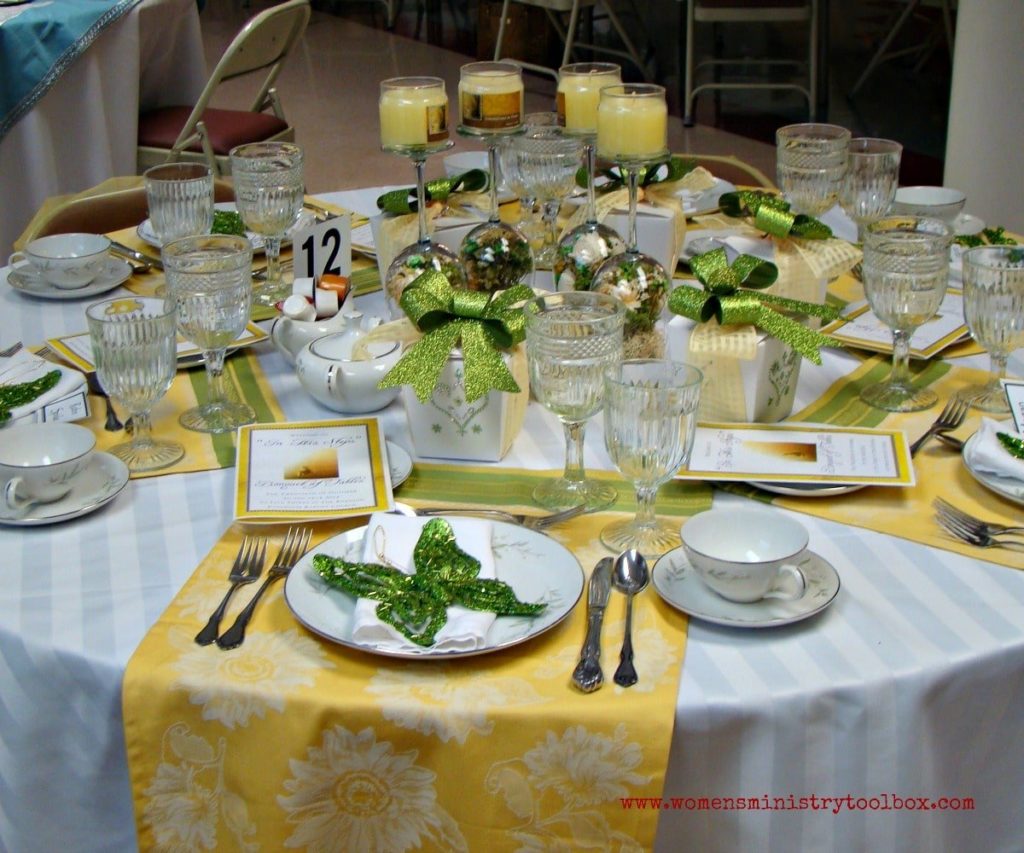 yellow and green table