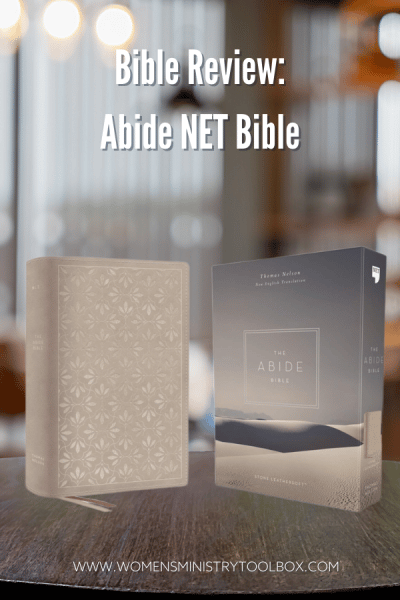The Abide NET Bible will transform your personal Bible devotions into intimate, ongoing conversations with God with various Scripture engagement approaches that keep Bible reading fresh and new.