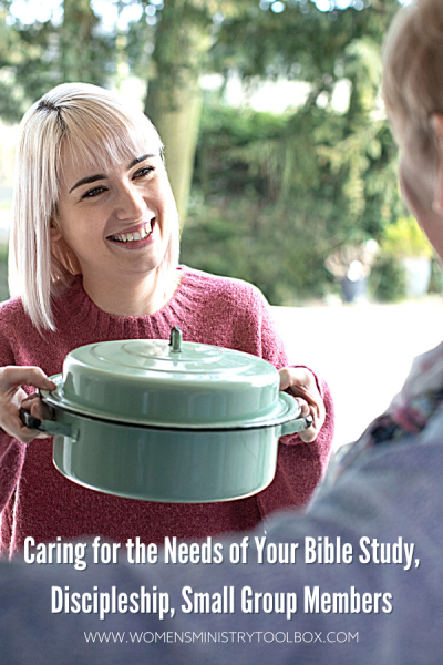 Practical tips and ideas for caring for the needs of your Bible study, discipleship, and small group members.