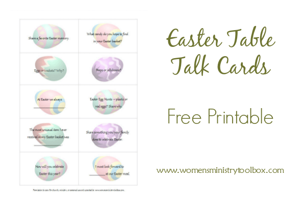 Easter Table Talk Cards