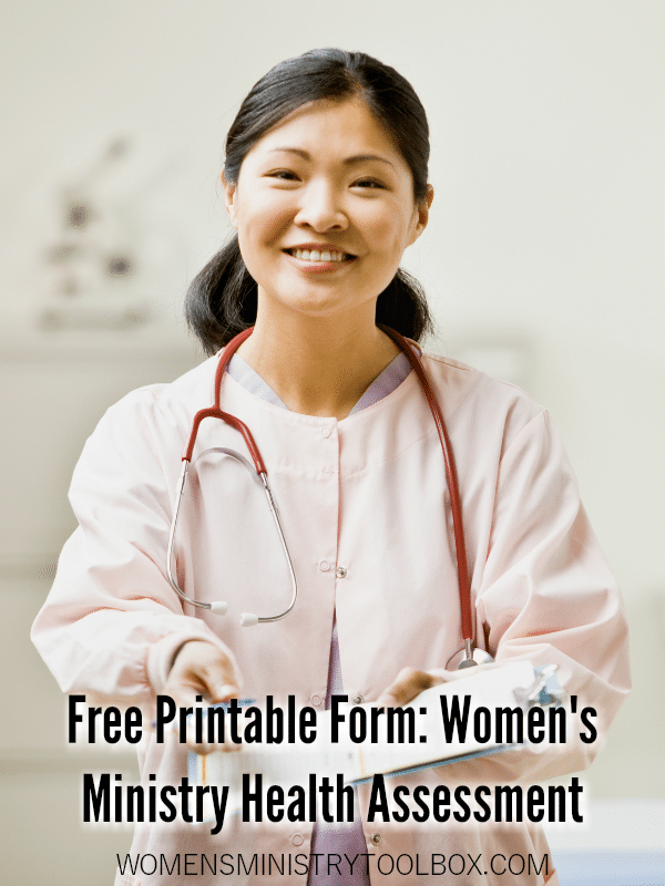 How healthy is your women's ministry? Use this free printable form to rate the health of your ministry.