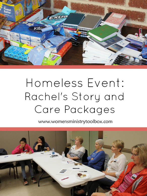 Homeless Event Rachel's Story and Care Packages