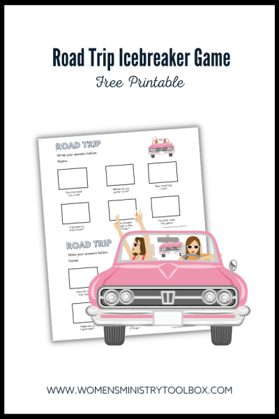 The Road Trip Icebreaker Game encourages deeper connections as your group shares their favorite road trip snacks, music, games, and more!