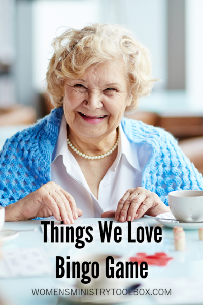 Discover what women in attendance at your event love. The Things We Love Bingo game is great for a Valentine’s Day event or any time of year. Includes free printable.