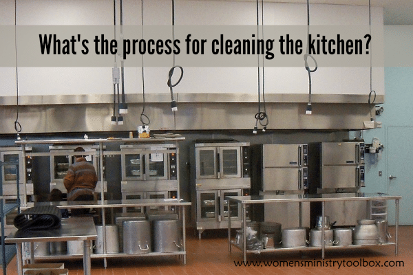 What's the process for cleaning the kitchen